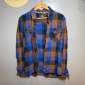 Vans blue and orange plaid shirt. Men’s size large